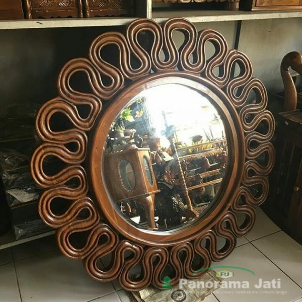 Cermin Kaca Kayu Jati